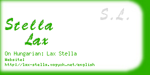 stella lax business card